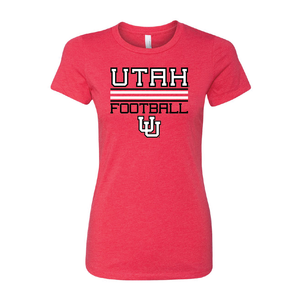Utah Football - Interlocking UU Womens T-Shirt