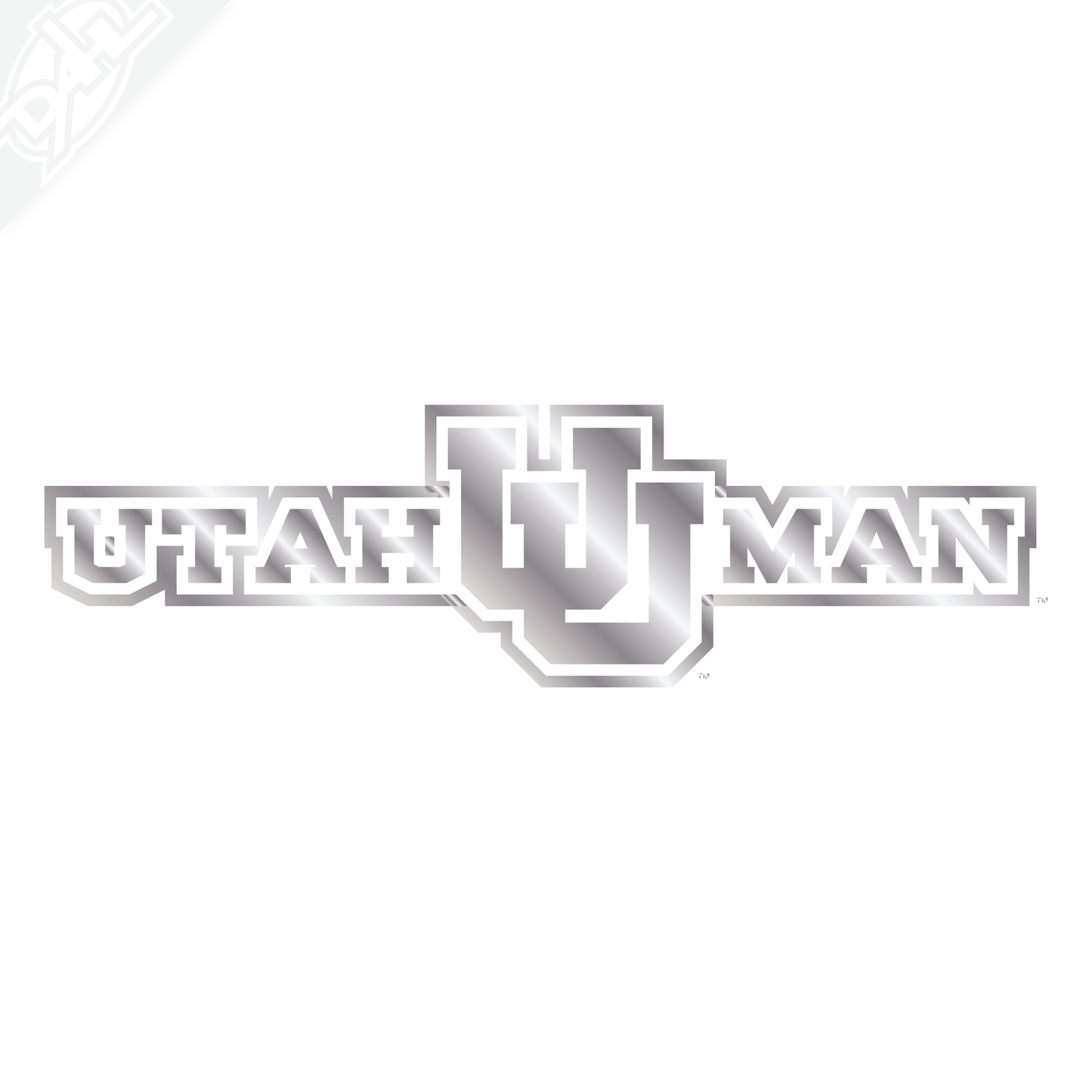 Interlocking U Utah Man Vinyl Decal