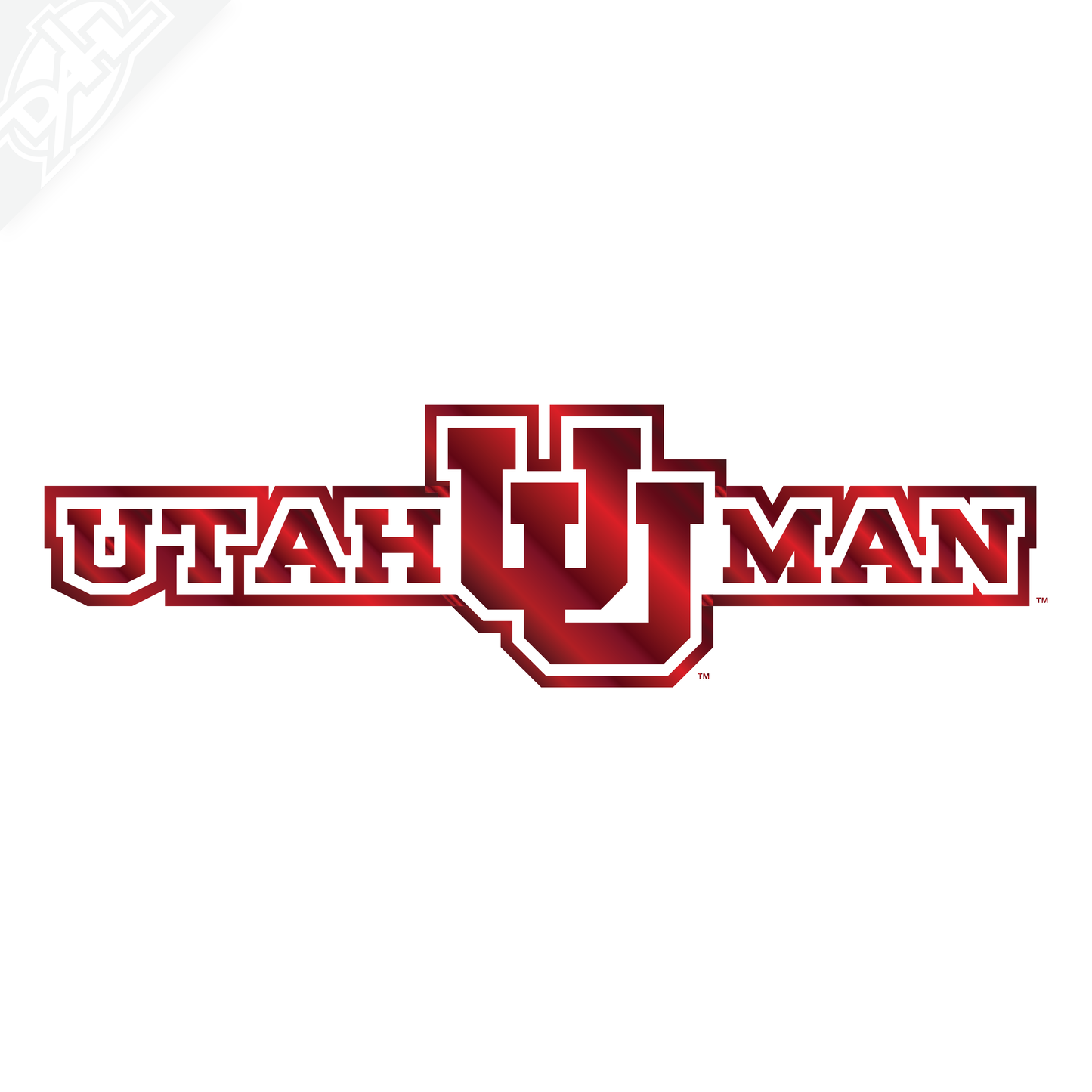 Interlocking U Utah Man Vinyl Decal