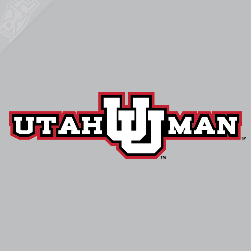 Utah Man - Interlocking UU 3 Color Vinyl Decal