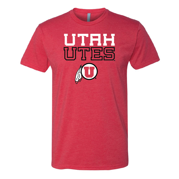 Utah Utes - W/Circle and Feather Mens T-Shirt