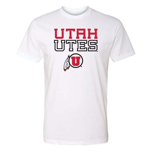 Utah Utes - W/Circle and Feather Mens T-Shirt
