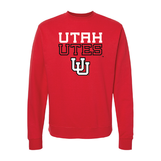 Utah Utes - Interlocking UUEmbroidered Crew Neck Sweatshirt