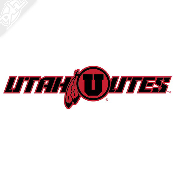 Utah Utes - Circle in Feather 2 Color Vinyl Decal