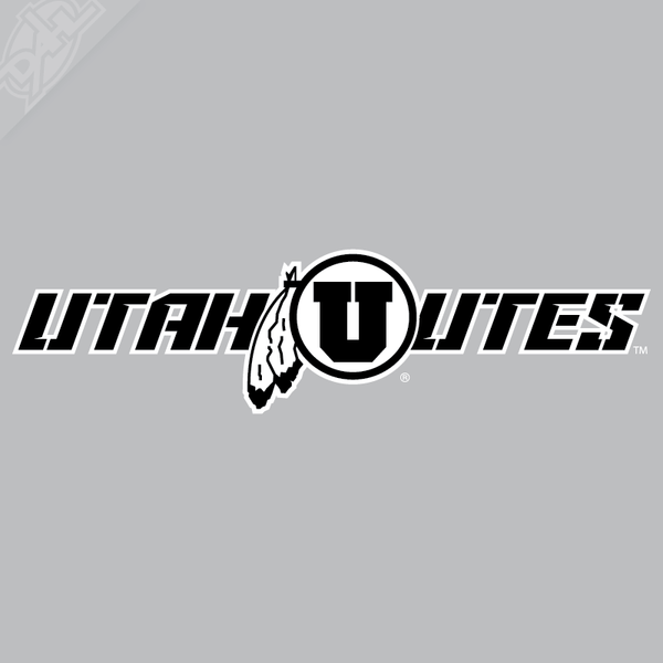 Utah Utes - Circle in Feather 2 Color Vinyl Decal