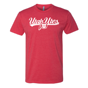 Utah Utes - Script-Circle and FeatherMens T-Shirt