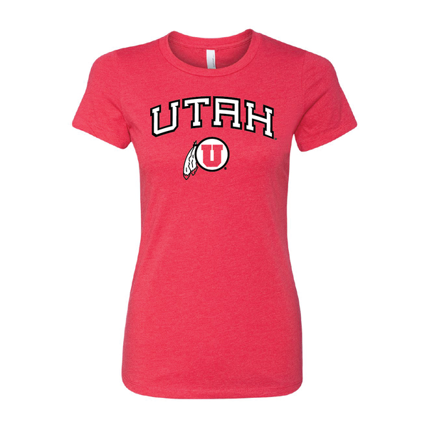 Utah Wordmark-Circle and FeatherWomens T-Shirt