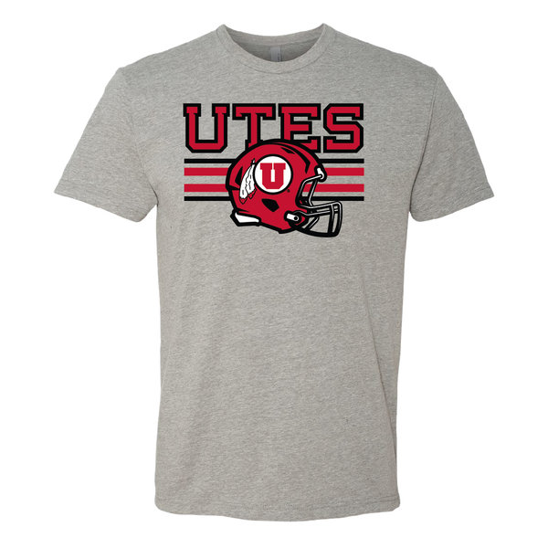 Utes W/New Circle and Feather Helmet Mens T-Shirt