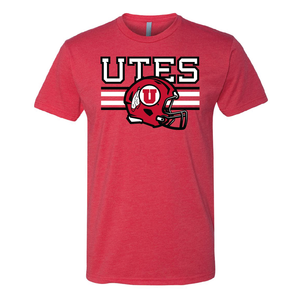 Utes W/New Circle and Feather Helmet Mens T-Shirt