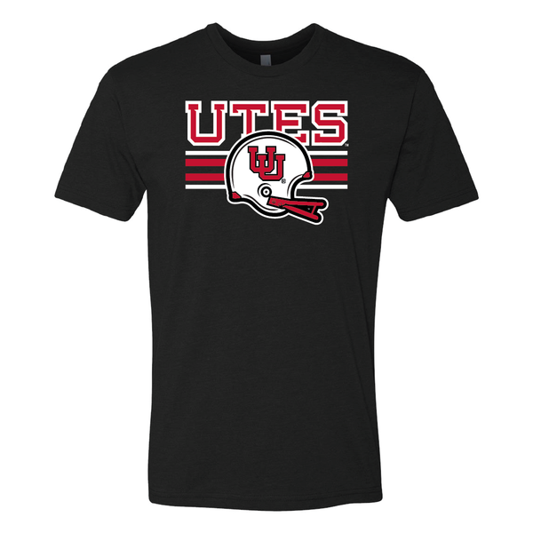 Utes W/Throwback Interlocking UU Helmet Mens T-Shirt