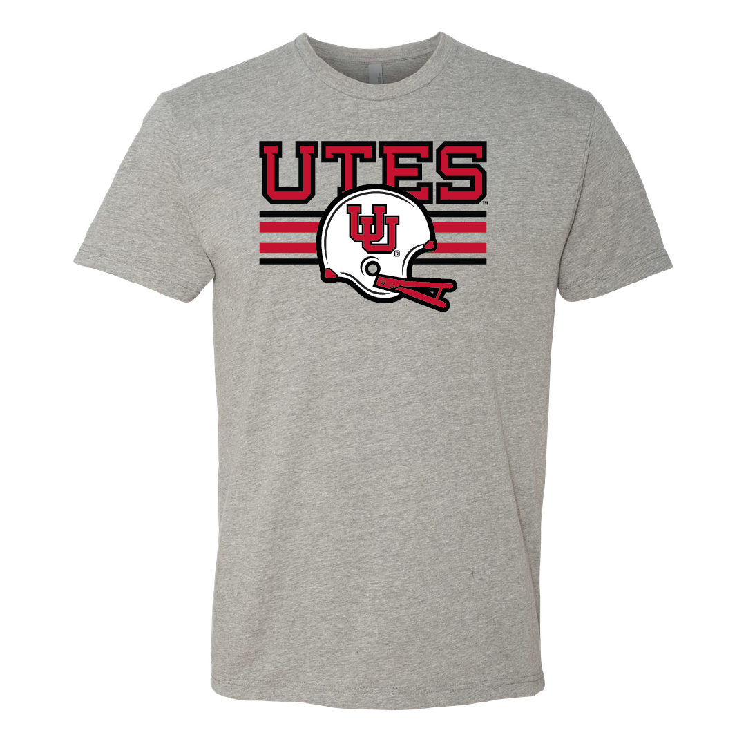 Utes W/Throwback Interlocking UU Helmet Mens T-Shirt