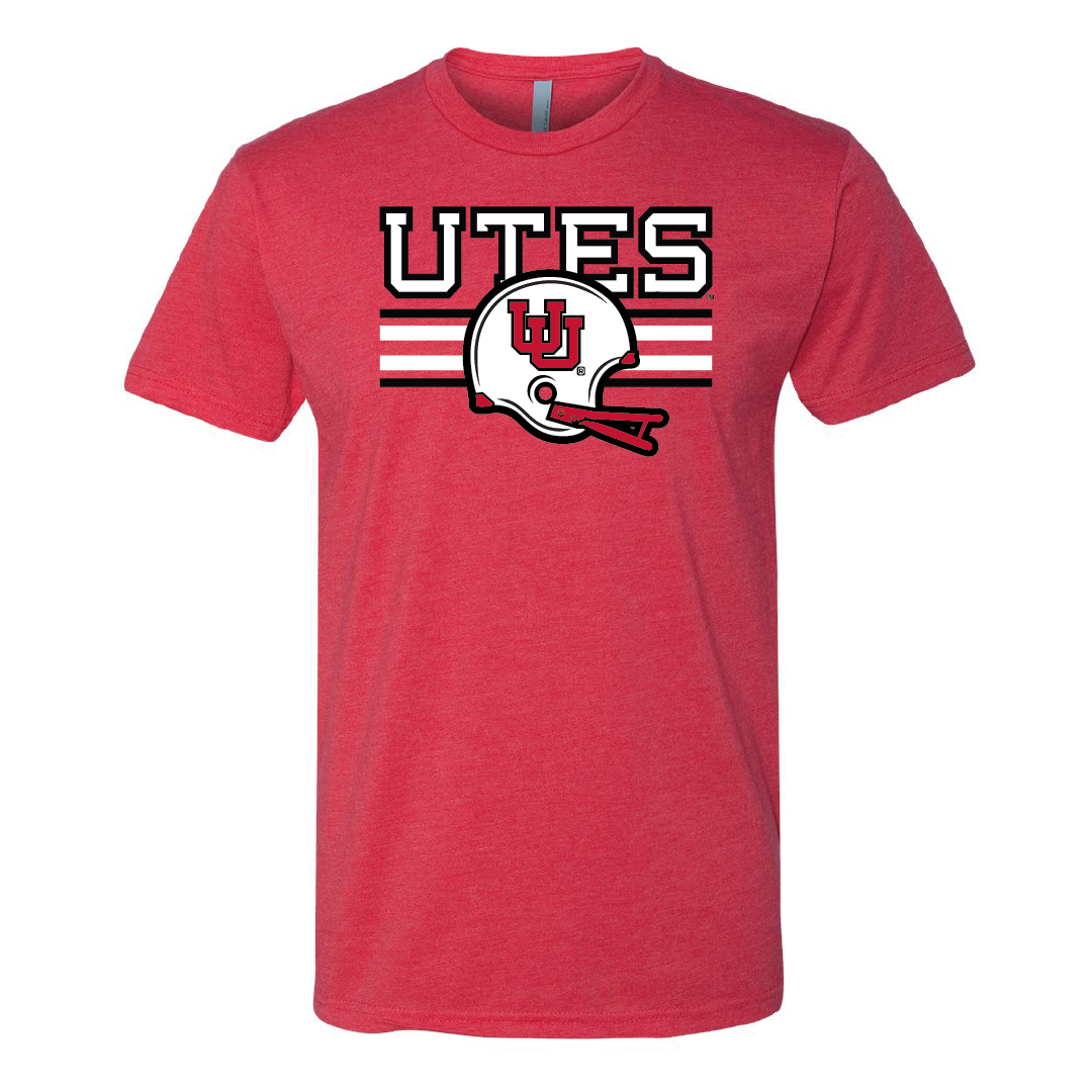 Utes W/Throwback Interlocking UU Helmet Mens T-Shirt