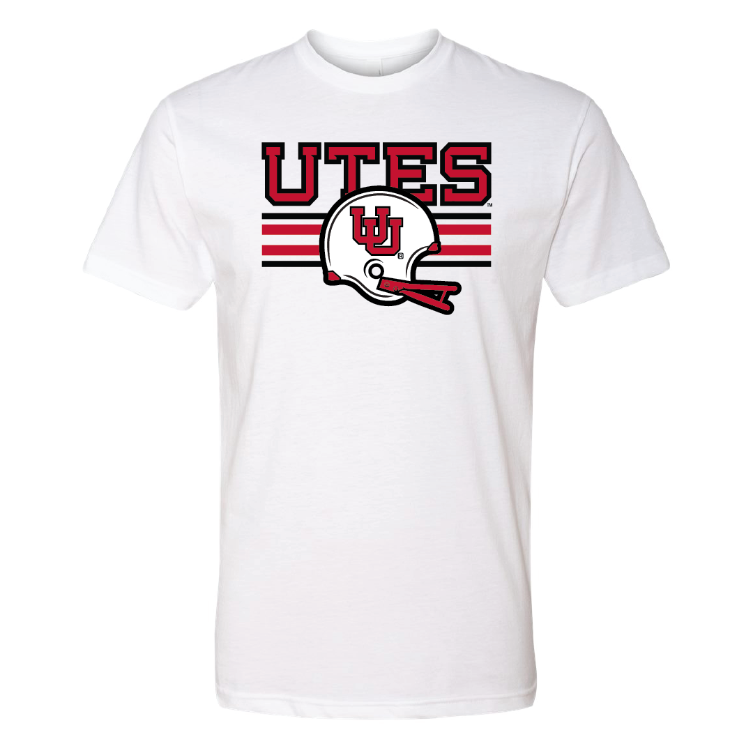 Utes W/Throwback Interlocking UU Helmet Mens T-Shirt