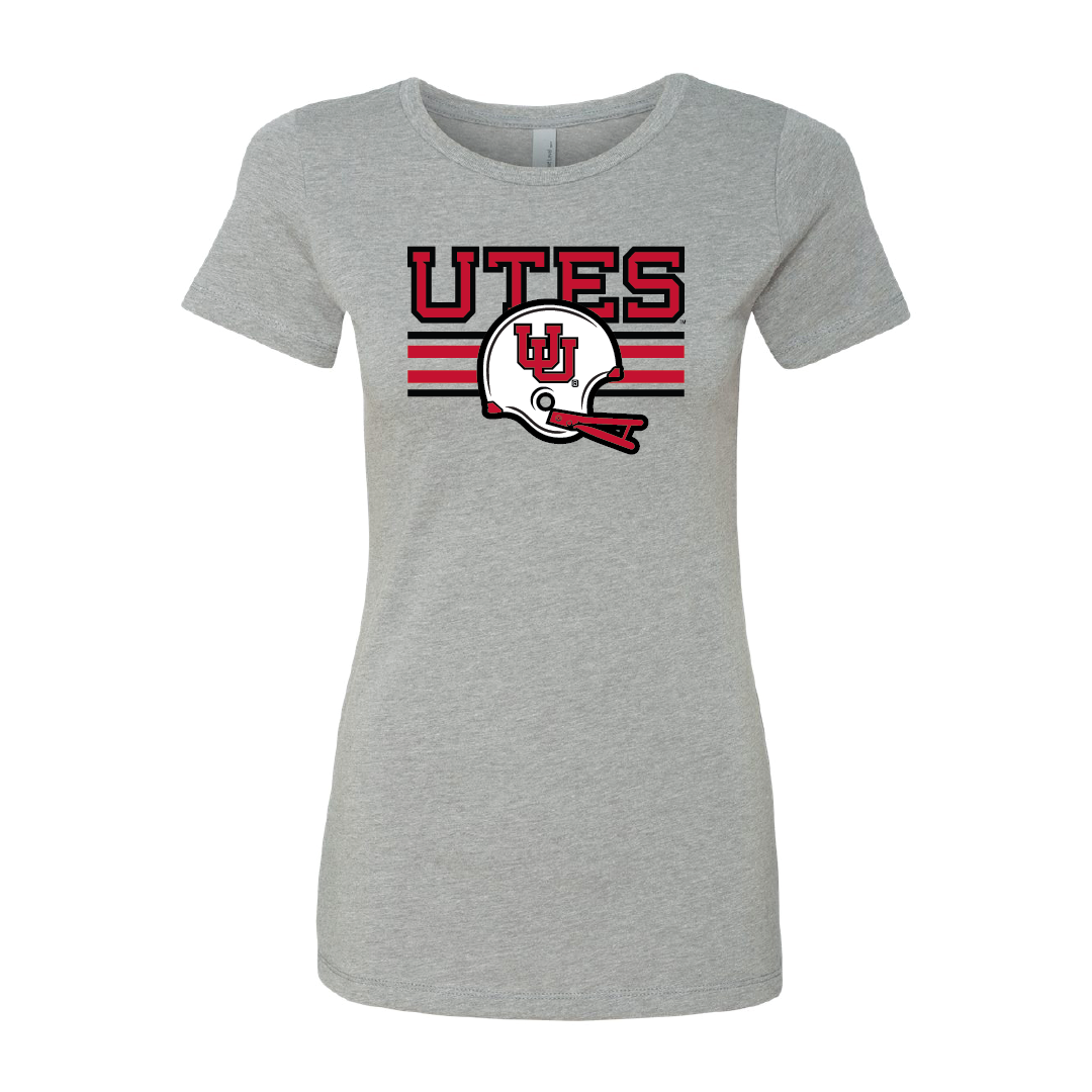 Utes W/Throwback Interlocking UU Helmet Womens T-Shirt